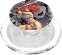 Portada del cómic Red Sonja Jim Lee She-Devil Sword Queen Warrior PopSockets PopGrip para MagSafe