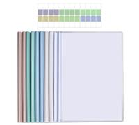 Portadas para Encuadernar Transparente,10pcs Deslizante Encuadernador,Cubiertas De Informe A4,A4 Cubierta De Encuadernación De Informes,Plástico Carpeta De Archivos Con Barra Deslizante