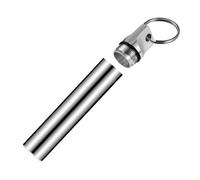 Portadientes genéricos de bolsillo - Contenedor de aluminio, caja de viaje compacta, tubo recargable ligero, diseño de metal | Caja de dispensador de dientes pequeña para uso