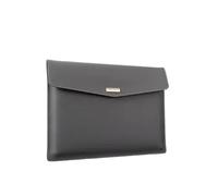 Portadocumentos 1 maletín de negocios A4 de cuero impermeable, carpeta de archivos, organizador de documentos, bolsa de almacenamiento, papelería for la escuela y la oficina.(Grey)