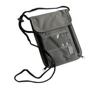 Portadocumentos de viaje - Bolsa de cuello portátil - Portateléfono multifunción con portatarjetas y documentos para exteriores, gris, Se référer au descriptif, Consulte la descripción