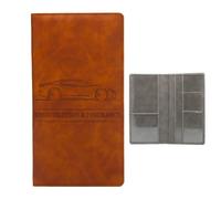 Portadocumentos para Tarjetas, Estuche de Cuero para Cartera de Vehículo,Estuche tipo billetera para documentos, tarjetas y trámites | Organizador de funda tipo billetera de cuero PU para licencia de