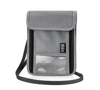 Portadocumentos Viaje de Cuello con Bloqueo RFID Carteras para Porta Documentos Pasaporte Impermeable Correa para Cuello Ajustable para Efectivo Llaves Organizador con 10 Ranuras para Tarjetas Azul