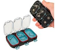 Portador de accesorios de pesca - Triple ranura utilitaria Crate, delgado Pocket Keeper | 4.33x2.68x0.59 pulgadas Almacenamiento de moscas minimalista, mecanismo de broche magnético seguro Expedición