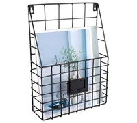 Portador De Archivos De Pared | Organizador de Archivos y Estante de Almacenamiento - Cesta Metálica Decorativa Moderna para Oficina en Casa Cocina Baño Entrada
