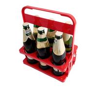 Portador de botellas de cerveza: entrega de soporte plegable para bebidas, transporte portátil de bebidas, diseño de organizador de seis orificios, construcción de mango resistente | Solución de trans