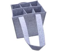 Portador de botellas de vino - Bolsa de almacenamiento de fieltro para 6 botellas | Bolso portátil para vinos tintos - Bolsas de vino reutilizables para picnic, bodas, viajes, cumpleaños, fiestas al a