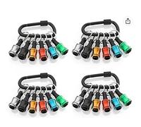 Portador de brocas destornillador aleación aluminio con mango hexagonal 1 4 pulgada extensión adaptador tornillo taladro llave cambio llavero portátil mosquetón para controladores eléctricos mano herr