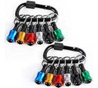 Portador de brocas destornillador aleación aluminio con mango hexagonal 1 4 pulgada extensión adaptador tornillo taladro llavero portátil cambio rápido ajuste destornilladores eléctricos mano compacto