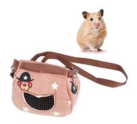 Portador de hámster para Mascotas, Franela de café Felpa para hámster Ardilla Bolsas de Viaje portátil Transpirable para Animales pequeños Saco de Dormir saliente para Ardilla(M)