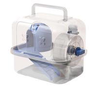 Portador de hámster portátil, Estuche de Viaje de Conejito Transparente, Pecho de portaes de Mascotas pequeños, Jaula, Jaula ventilada para Salidas, visitas al Veterinario, 7.09x7.87 Pulgadas,