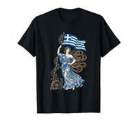 Portador de la Bandera de la Libertad de Grecia Patria - Art Nouveau Griego Camiseta