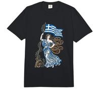 Portador de la Bandera de la Libertad de Grecia Patria - Art Nouveau Griego Comfort Colors Adult Heavyweight T-Shirt