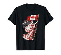 Portador de la Bandera de la Libertad de la Patria Canadiense - Art Nouveau Canadiense Camiseta