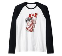 Portador de la Bandera de la Libertad de la Patria Canadiense - Art Nouveau Canadiense Camiseta Manga Raglan
