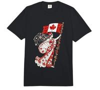 Portador de la Bandera de la Libertad de la Patria Canadiense - Art Nouveau Canadiense Comfort Colors Adult Heavyweight T-Shirt