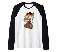 Portador de la Bandera de la Libertad de la Patria de Alemania - Modernismo alemán Camiseta Manga Raglan
