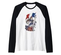 Portador de la Bandera de la Libertad de la Patria de Francia - Art Nouveau francés Camiseta Manga Raglan
