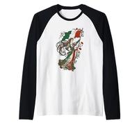 Portador de la Bandera de la Libertad de la Patria Italia - Art Nouveau Italiano Camiseta Manga Raglan