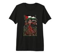 Portador de la Bandera de la Libertad de la Patria Palestina - Arte Palestino Camiseta Premium