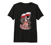 Portador de la Bandera de la Libertad de la Patria Polonia - Art Nouveau Polaco Camiseta Premium