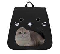 Portador de Mochila para Gatos,Mochila para Gatos | Mochila acogedora y y Transpirable para Cachorros - Bolsa de Transporte Plegable portátil para Mascotas con Cara Sonriente, Suministros para g
