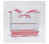 Portador de pájaros Jaula de pájaros de castillo grande, jaula de pájaros for el hogar, jaula de pájaros for loros, adecuada for piel de tigre, pájaro de amor canario Fénix negro Jaulas para animales(