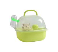 Portador de viaje para hámster, caja para hámster al aire libre, bolsa de viaje portátil para hámster, caja transpirable para hámster al aire libre con botella de agua para mascotas pequeñas, ratones