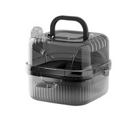 Portador de viaje para hámster | Estuche de hábitat de doble capa, jaula pequeña para hámster con asa, para ratones de conejito de indias, chinchillas enanas, camping, senderismo, viajes por carretera