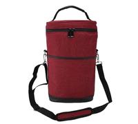 Portador de Vino para 2 Botellas, Enfriador de Vino, Portador de Vino Acolchado Aislado a Prueba de Fugas, Estuche Portátil para Vino con Asa, Correa de Hombro Ajustable para