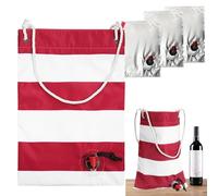 Portador de Vino para Playa,Bolsa de Playa para Vino,Bolsa enfriadora para Vino con Aislamiento - Bolso del refrigerador del Vino de la Navidad, refrigerador de la Bolsa de Asas del Monedero del Vino