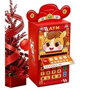 Portaefectivo - Dinero Año Nuevo,Sobre Rojo en Forma de Cajero Automático para Año del Caballo | Regalo Para Toda La Familia