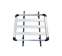 Portaequipajes Aleación Aluminio 160x100cm Una Sola Capa para Techo Coche Cesta Carga para SUV Caja Universal para Barras Techo(Silver 110x90cm)