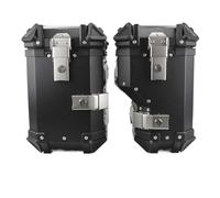 Portaequipajes Alforjas Laterales para Baúl Motocicleta Baúl Superior Alforja Baúl Trasero para Benelli para TRK 502X TRK502X Motocicleta Soporte(38L Side Box Black)