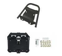 Portaequipajes Carga Alforjas para Maletero Motocicleta para Suzuki para V-Strom 1050 DL1050 2020-ON Soporte Maleta Aluminio Alforja(BK Top Box BK Rack)