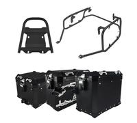 Portaequipajes Carga Alforjas para Maletero Motocicleta para Suzuki para V-Strom 1050 DL1050 2020-ON Soporte Maleta Aluminio Alforja(BK 3 Box BK Rack)