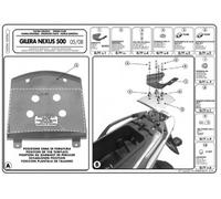 PORTAEQUIPAJES CENTRAL GILERA NEXUS 125/250/300/500 (06-14) ( CON PLACA MONOLOCK