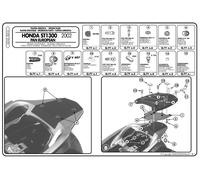 GIVI K215 Portaequipajes para Monokey Baúl para Honda Pan European St 1300