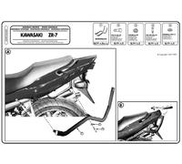 PORTAEQUIPAJES CENTRAL KAPPA PARA KAWASAKI ZR7 / ZR7S 750 (99-04) (SIN PLACA)
