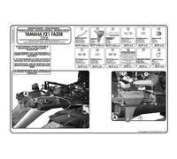 PORTAEQUIPAJES CENTRAL KAPPA PARA YAMAHA FZ1 1000 FAZER (06-15) (SIN PLACA)