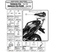 PORTAEQUIPAJES CENTRAL KAPPA PARA YAMAHA FZ6 / FZS 600 FAZER (04-06), FZ6 S2 / F