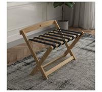 Portaequipajes con Almacenamiento y Respaldo, Resistente Soporte para Maletas para habitación de Invitados y Dormitorio, diseño Compacto (80 x 40 x 60 cm), soporta hasta 60 kg, Ideal para or