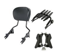 Portaequipajes de 4 Puntos Compatible with Motocicleta con Respaldo Sissy Bar Compatible Harle Touring Electra Glide Road King (2014-2025)(Black)