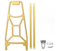 Portaequipajes de aluminio para bicicleta plegable trasero mecanizado CNC compatible con Brompton para bicicletas plegables Pline y Cline (dorado)