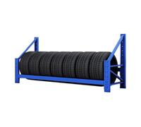 Portaequipajes de Pared para neumáticos de Garaje, de Acero Azul, Resistente, para remolques, camionetas, caravanas y Parachoques, con 1 Nivel y 200 Unidades