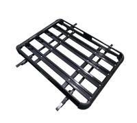 Portaequipajes de techo de aleación de aluminio de doble piso para automóvil, SUV, portaequipajes de techo de aleación de aluminio(Black 127x90cm)
