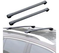 Portaequipajes de techo for Benz GLS450, for todos los años, con cerradura antirrobo y barras transversales superiores, juego de 2 unidades de aluminio, color negro(A/Black)