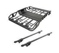 Portaequipajes de techo universal de acero OEM 4x4 con barra transversal, cesta de carga de hierro, compatible con HILUX RAV4 F150(96 * 127cm)