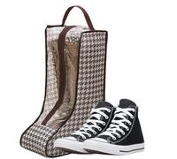 Portaequipajes F-or Tall Boots - PVC 28 x 20 x 48 cm | Cremallera Transpirable a Cuadros para Mujer - Organizador de Zapatos Transparente Age Ba-g | A Prueba de Humedad Resistente al Polvo B -