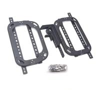 Portaequipajes lateral universal para motocicleta, compatible con Yamaha, Honda, Kawasaki, BMW, caja lateral de hierro, marco resistente, soporte de soporte para alforjas negras, soporte de montaje de